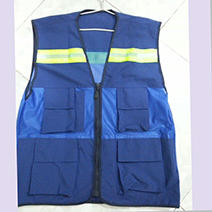 Áo ghile vải 4 túi phối lưới phản quang xanh bích